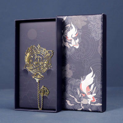 Zodiac bookmark in a gift box for the book lover gift set, Libra design